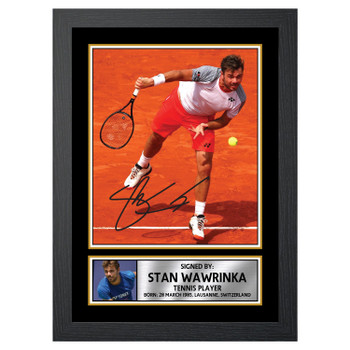 Stan Wawrinka M643 Tennis Player Autographed Poster Print Photo Signature Gift Stan Wawrinka M643 Tennis Player Autographed Poster Print Photo Signature Gift