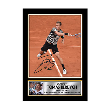 Tom s Berdych M648 Tennis Player Autographed Poster Print Photo Signature Gift
