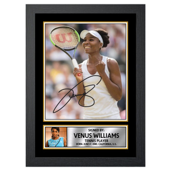 Venus Williams M650 Tennis Player Autographed Poster Print Photo Signature Gift