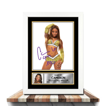 Cameron M970 Wrestling Autographed Poster Print Photo Signature Gift Cameron M970 Wrestling Autographed Poster Print Photo Signature Gift