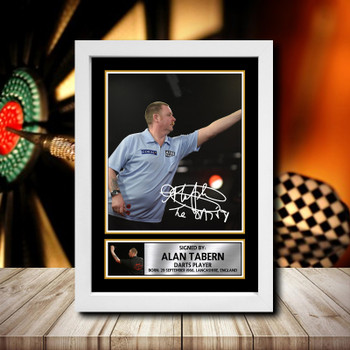 Alan Tabern 2 Signed Autographed Darts Star Poster Print Framed Merch Gift