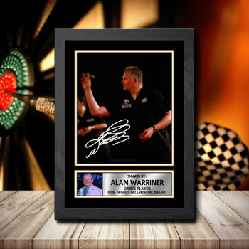 Alan Warriner Signed Autographed Darts Star Poster Print Framed Merch Gift Alan Warriner Signed Autographed Darts Star Poster Print Framed Merch Gift