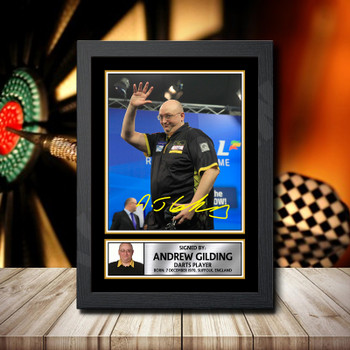 Andrew Gilding 2 Signed Autographed Darts Star Poster Print Framed Merch Gift