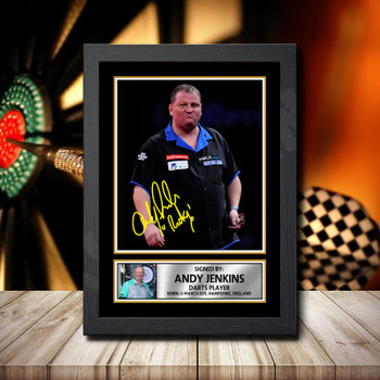 Andy Jenkins 2 Signed Autographed Darts Star Poster Print Framed Merch Gift Andy Jenkins 2 Signed Autographed Darts Star Poster Print Framed Merch Gift