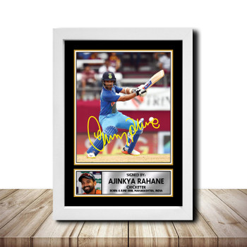Ajinkya Rahane M1458 Cricketer Autographed Poster Print Photo Signature Gift Ajinkya Rahane M1458 Cricketer Autographed Poster Print Photo Signature Gift