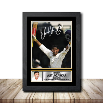 Ajit Agarkar M1459 Cricketer Autographed Poster Print Photo Signature Gift Ajit Agarkar M1459 Cricketer Autographed Poster Print Photo Signature Gift