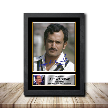 Ajit Wadekar M1460 Cricketer Autographed Poster Print Photo Signature Gift Ajit Wadekar M1460 Cricketer Autographed Poster Print Photo Signature Gift