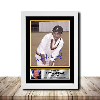 Ajit Wadekar M1461 Cricketer Autographed Poster Print Photo Signature Gift Ajit Wadekar M1461 Cricketer Autographed Poster Print Photo Signature Gift