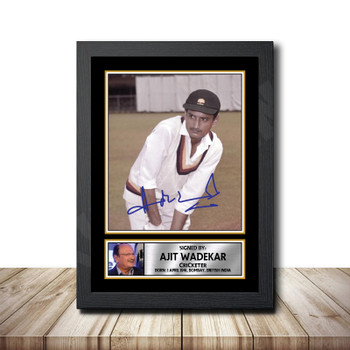 Ajit Wadekar M1461 Cricketer Autographed Poster Print Photo Signature Gift Ajit Wadekar M1461 Cricketer Autographed Poster Print Photo Signature Gift