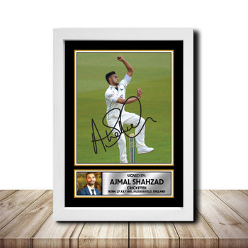 Ajmal Shahzad M1462 Cricketer Autographed Poster Print Photo Signature Gift Ajmal Shahzad M1462 Cricketer Autographed Poster Print Photo Signature Gift