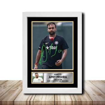 Amit Mishra M1472 Cricketer Autographed Poster Print Photo Signature Gift Amit Mishra M1472 Cricketer Autographed Poster Print Photo Signature Gift