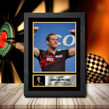 Arron Monk 2 Signed Autographed Darts Star Poster Print Framed Merch Gift Arron Monk 2 Signed Autographed Darts Star Poster Print Framed Merch Gift