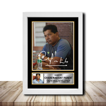 Chandrakant Pandit M1499 Cricketer Autographed Poster Print Photo Signature Gift Chandrakant Pandit M1499 Cricketer Autographed Poster Print Photo Signature Gift