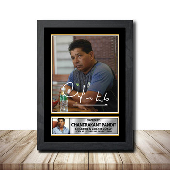 Chandrakant Pandit M1499 Cricketer Autographed Poster Print Photo Signature Gift Chandrakant Pandit M1499 Cricketer Autographed Poster Print Photo Signature Gift