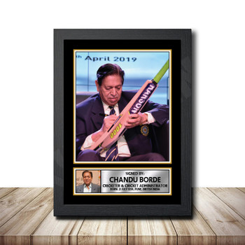 Chandu Borde M1501 Cricketer Autographed Poster Print Photo Signature Gift