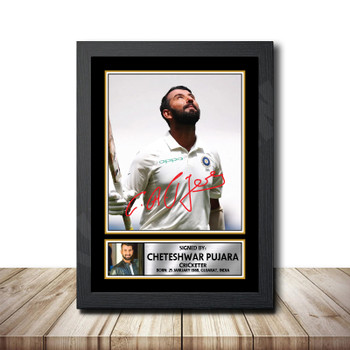 Cheteshwar Pujara M1502 Cricketer Autographed Poster Print Photo Signature Gift Cheteshwar Pujara M1502 Cricketer Autographed Poster Print Photo Signature Gift
