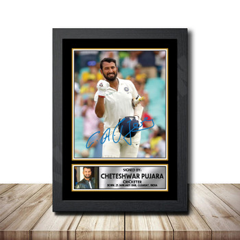 Cheteshwar Pujara M1503 Cricketer Autographed Poster Print Photo Signature Gift Cheteshwar Pujara M1503 Cricketer Autographed Poster Print Photo Signature Gift