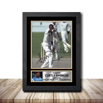 Curtly Ambrose M1514 Cricketer Autographed Poster Print Photo Signature Gift Curtly Ambrose M1514 Cricketer Autographed Poster Print Photo Signature Gift