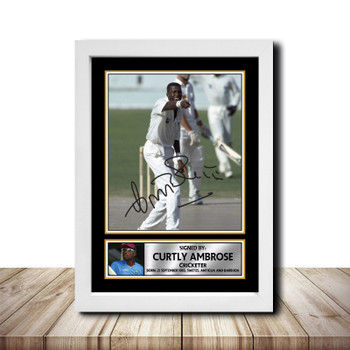 Curtly Ambrose M1514 Cricketer Autographed Poster Print Photo Signature Gift Curtly Ambrose M1514 Cricketer Autographed Poster Print Photo Signature Gift