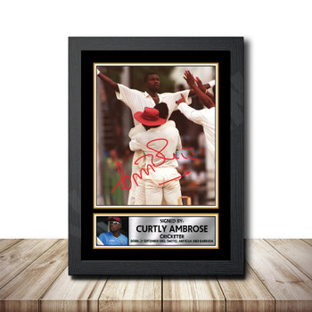 Curtly Ambrose M1515 Cricketer Autographed Poster Print Photo Signature Gift Curtly Ambrose M1515 Cricketer Autographed Poster Print Photo Signature Gift