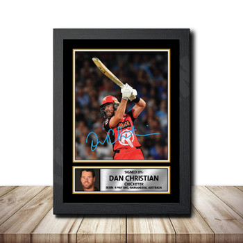 Daniel Christian M1519 Cricketer Autographed Poster Print Photo Signature Gift Daniel Christian M1519 Cricketer Autographed Poster Print Photo Signature Gift