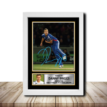 Danny Briggs M1520 Cricketer Autographed Poster Print Photo Signature Gift Danny Briggs M1520 Cricketer Autographed Poster Print Photo Signature Gift