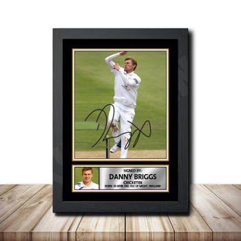 Danny Briggs M1521 Cricketer Autographed Poster Print Photo Signature Gift Danny Briggs M1521 Cricketer Autographed Poster Print Photo Signature Gift