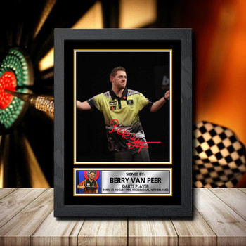 Berry Van Peer 2 Signed Autographed Darts Star Poster Print Framed Merch Gift Berry Van Peer 2 Signed Autographed Darts Star Poster Print Framed Merch Gift