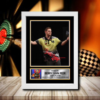 Berry Van Peer 2 Signed Autographed Darts Star Poster Print Framed Merch Gift Berry Van Peer 2 Signed Autographed Darts Star Poster Print Framed Merch Gift