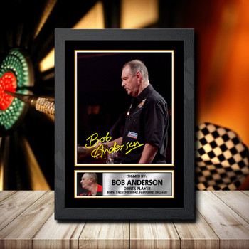 Bob Anderson 2 Signed Autographed Darts Star Poster Print Framed Merch Gift Bob Anderson 2 Signed Autographed Darts Star Poster Print Framed Merch Gift