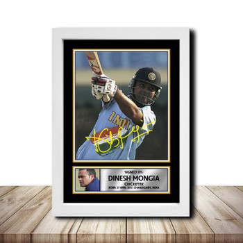 Dinesh Mongia M1549 Cricketer Autographed Poster Print Photo Signature Gift Dinesh Mongia M1549 Cricketer Autographed Poster Print Photo Signature Gift