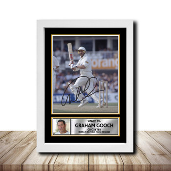 Graham Gooch M1585 Cricketer Autographed Poster Print Photo Signature Gift