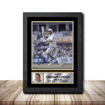 Graham Gooch M1585 Cricketer Autographed Poster Print Photo Signature Gift