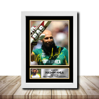 Hashim Amla M1595 Cricketer Autographed Poster Print Photo Signature Gift Hashim Amla M1595 Cricketer Autographed Poster Print Photo Signature Gift