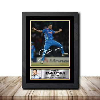 Irfan Khan Pathan M1608 Cricketer Autographed Poster Print Photo Signature Gift Irfan Khan Pathan M1608 Cricketer Autographed Poster Print Photo Signature Gift