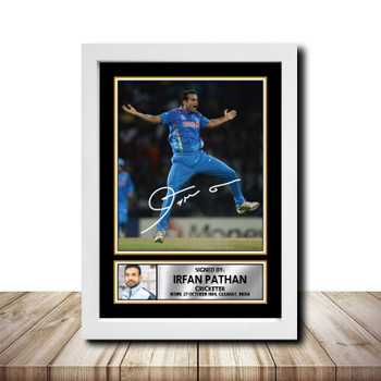Irfan Khan Pathan M1608 Cricketer Autographed Poster Print Photo Signature Gift Irfan Khan Pathan M1608 Cricketer Autographed Poster Print Photo Signature Gift