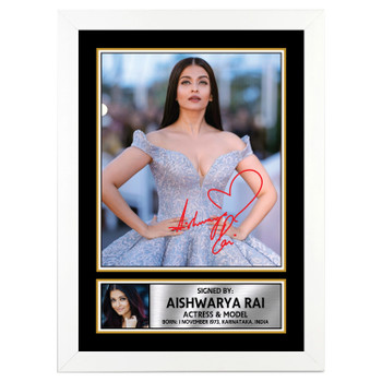 Aishwarya Rai M287 Bollywood Autographed Poster Print Photo Signature Gift Aishwarya Rai M287 Bollywood Autographed Poster Print Photo Signature Gift