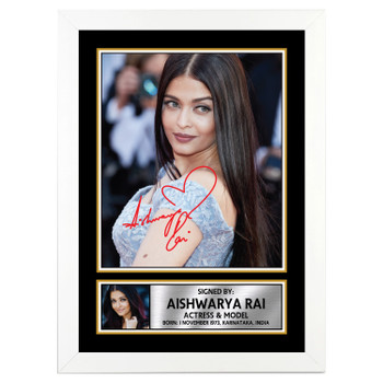 Aishwarya Rai M288 Bollywood Autographed Poster Print Photo Signature Gift Aishwarya Rai M288 Bollywood Autographed Poster Print Photo Signature Gift