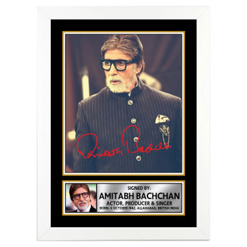 Amitabh Bachchan M294 Bollywood Autographed Poster Print Photo Signature Gift Amitabh Bachchan M294 Bollywood Autographed Poster Print Photo Signature Gift