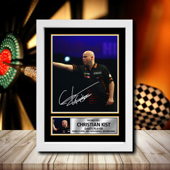 Christian Kist Signed Autographed Darts Star Poster Print Framed Merch Gift Christian Kist Signed Autographed Darts Star Poster Print Framed Merch Gift