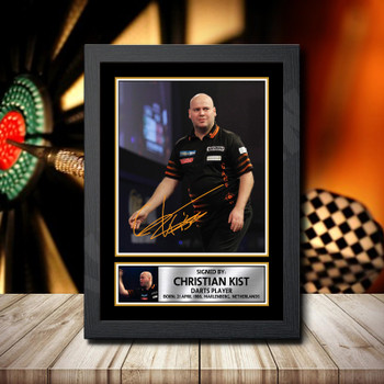 Christian Kist 2 Signed Autographed Darts Star Poster Print Framed Merch Gift Christian Kist 2 Signed Autographed Darts Star Poster Print Framed Merch Gift