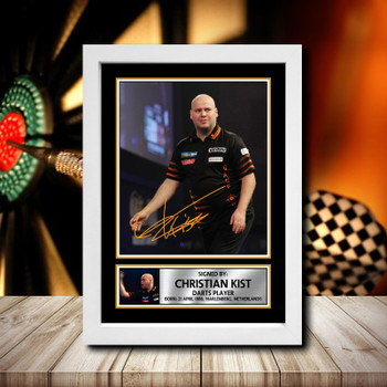 Christian Kist 2 Signed Autographed Darts Star Poster Print Framed Merch Gift Christian Kist 2 Signed Autographed Darts Star Poster Print Framed Merch Gift