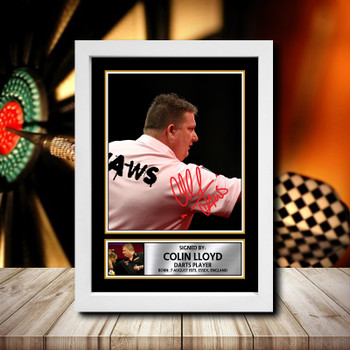 Colin Jaws 2 Signed Autographed Darts Star Poster Print Framed Merch Gift Colin Jaws 2 Signed Autographed Darts Star Poster Print Framed Merch Gift