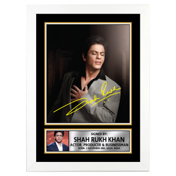 Shahrukh Khan M383 Bollywood Autographed Poster Print Photo Signature Gift Shahrukh Khan M383 Bollywood Autographed Poster Print Photo Signature Gift