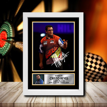 Cristo Reyes Signed Autographed Darts Star Poster Print Framed Merch Gift Cristo Reyes Signed Autographed Darts Star Poster Print Framed Merch Gift