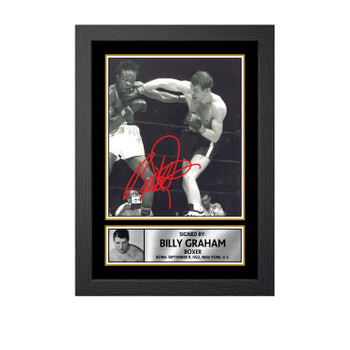 Billy Graham M669 Boxing Autographed Poster Print Photo Signature Gift Billy Graham M669 Boxing Autographed Poster Print Photo Signature Gift
