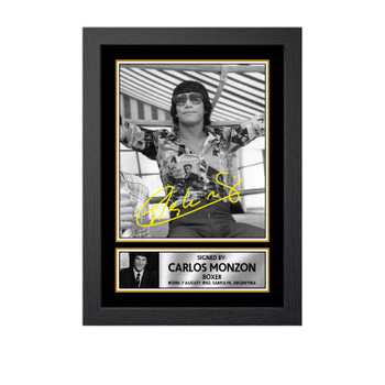 Carlos Monzón M675 Boxing Autographed Poster Print Photo Signature Gift Carlos Monzón M675 Boxing Autographed Poster Print Photo Signature Gift