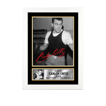Carlos Ortíz M677 Boxing Autographed Poster Print Photo Signature Gift