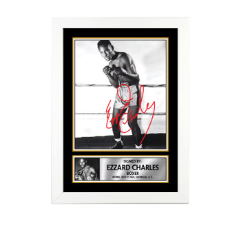 Ezzard Charles M691 Boxing Autographed Poster Print Photo Signature Gift Ezzard Charles M691 Boxing Autographed Poster Print Photo Signature Gift