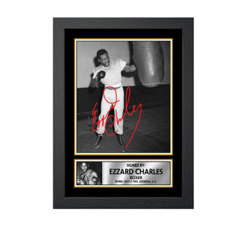 Ezzard Charles M692 Boxing Autographed Poster Print Photo Signature Gift Ezzard Charles M692 Boxing Autographed Poster Print Photo Signature Gift